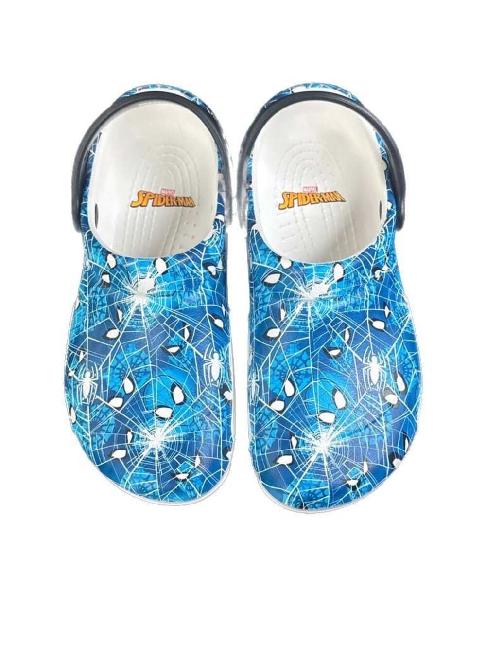 Crocs Bistro Graphic Marvel Spider-Man Slip Resistant Clogs Blue White, 6M 8W - Picture 6 of 8